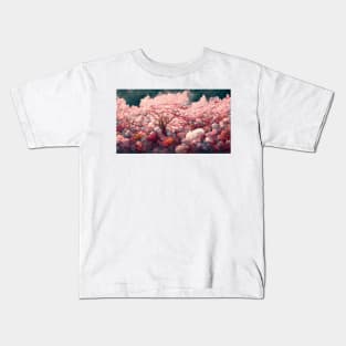 Forest of Cherry Blossoms Kids T-Shirt